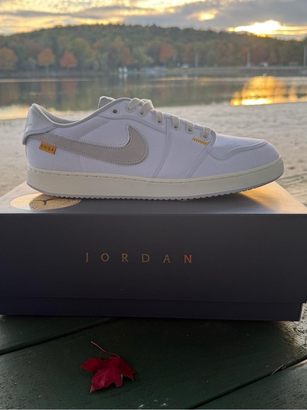 Nike Jordan AJKO Union Low-Top Sneaker in White and Cream size 12